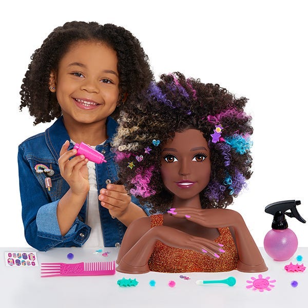 Barbie rainbow sparkle deluxe styling head new arrivals