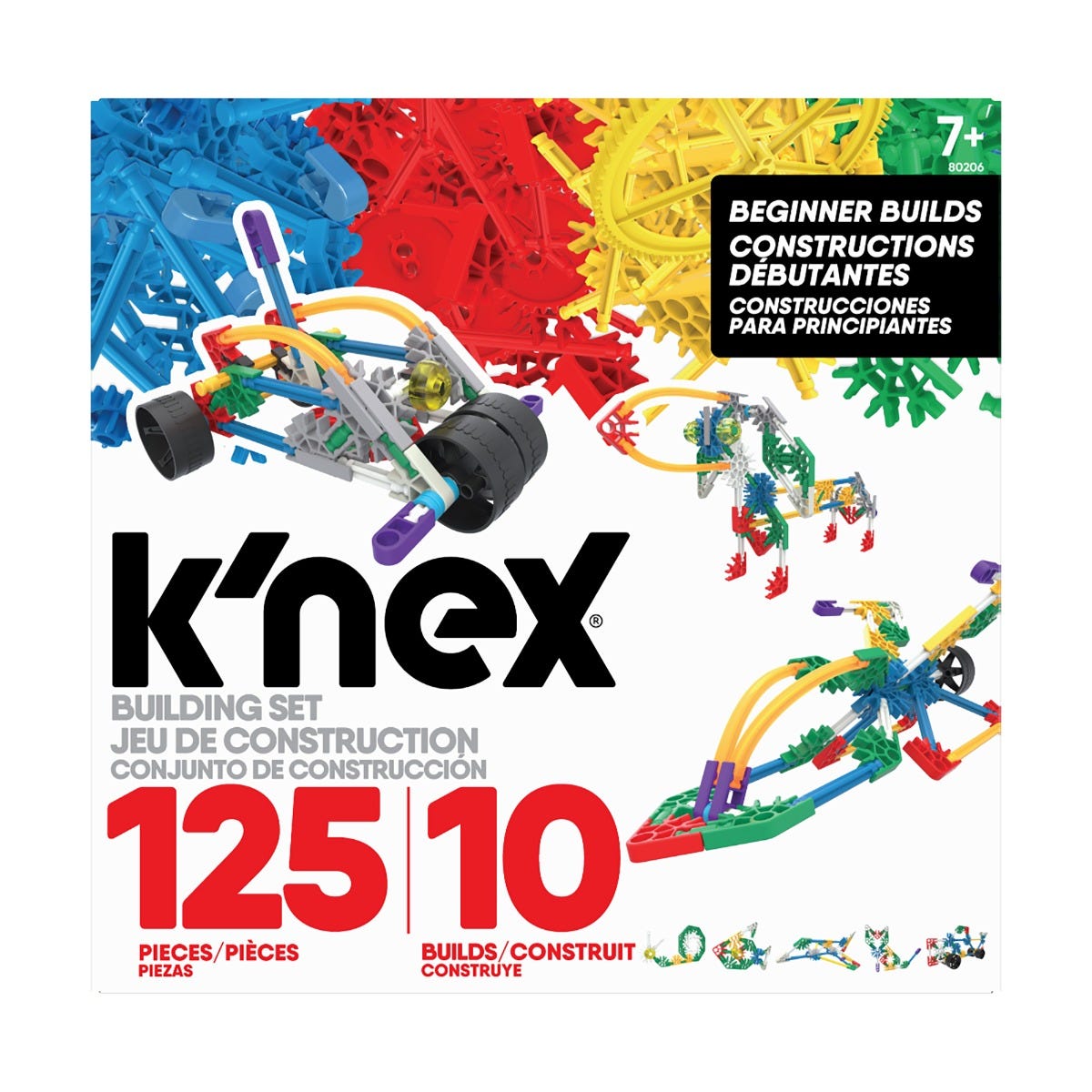 K Nex Classics 125 Pc 10 Model Beginner Builds Building Set
