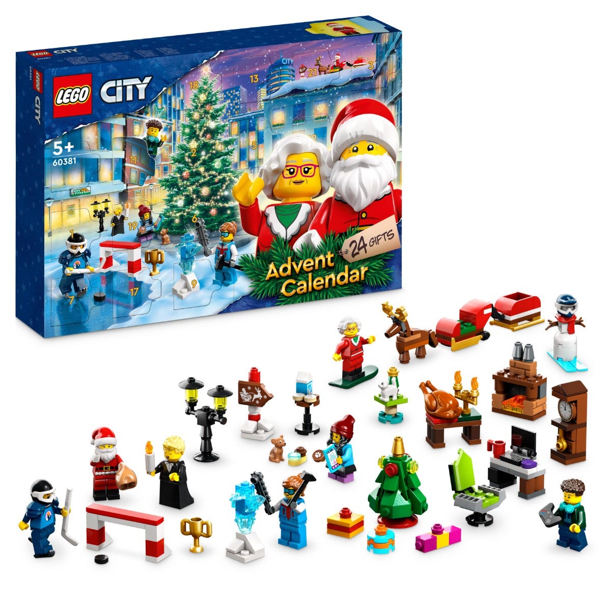 LEGO 60381 City Advent Calendar 2023 with 24 Christmas Gifts