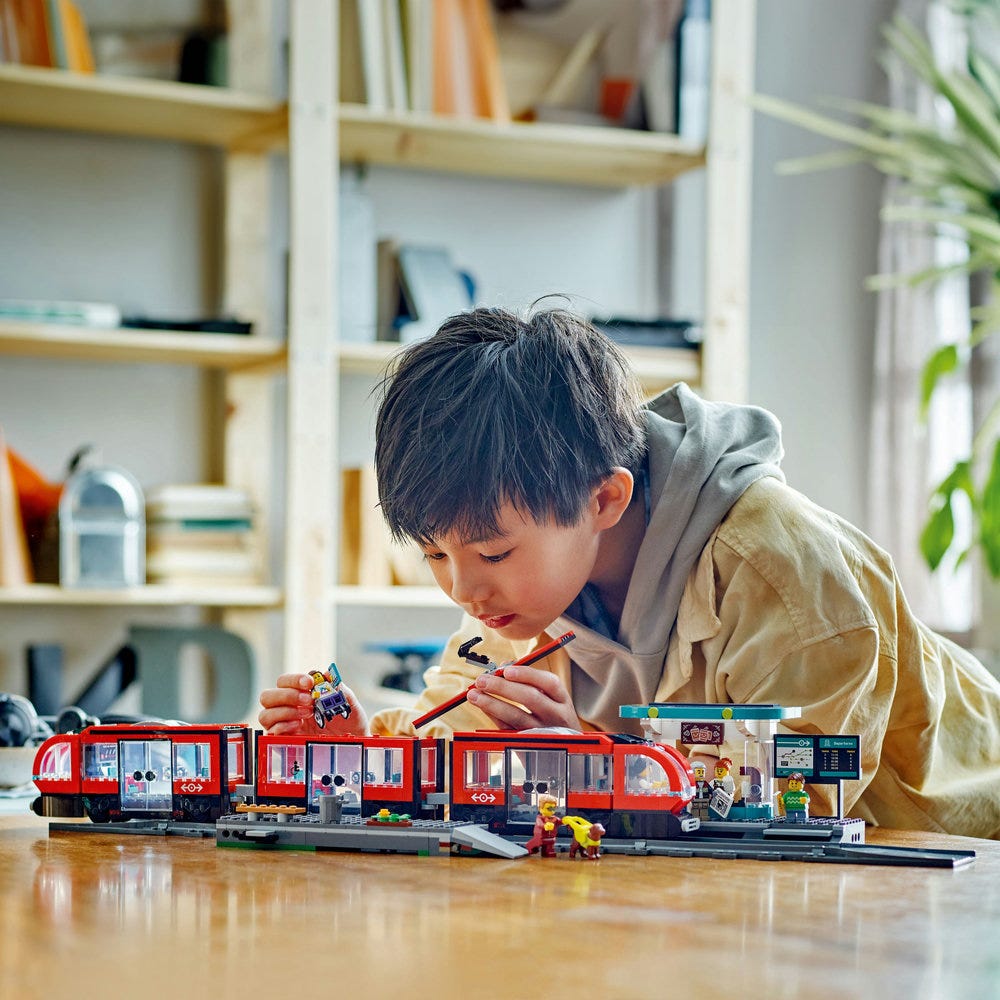 LEGO City Downtown Tram and Station Toy Set 60423