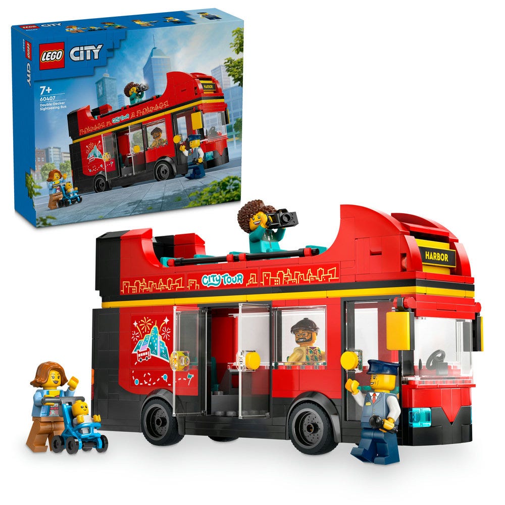 LEGO City Red Double Decker Sightseeing Bus Toy 60407