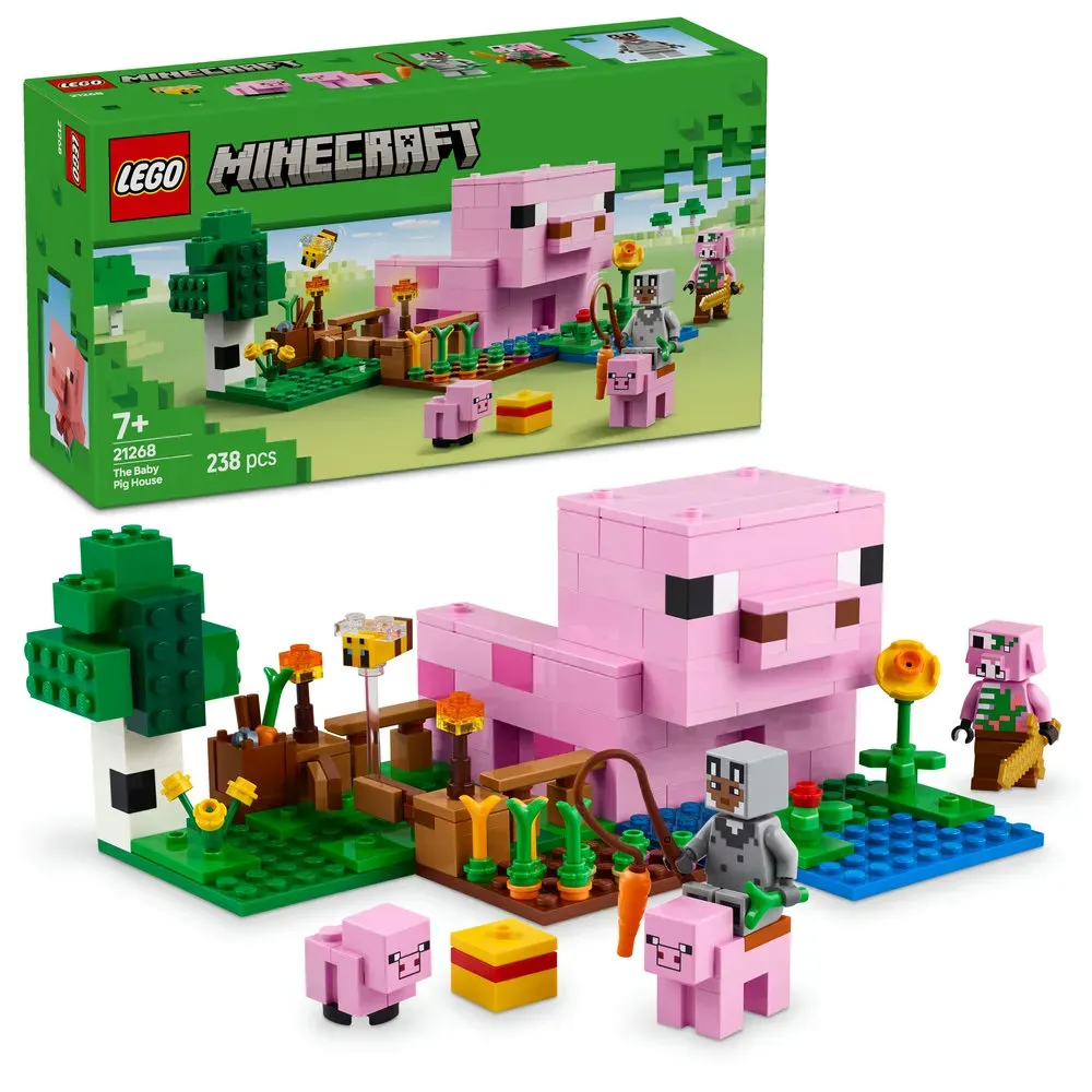 LEGO(r) Minecraft The Baby Pig House with Animal Toys 21268