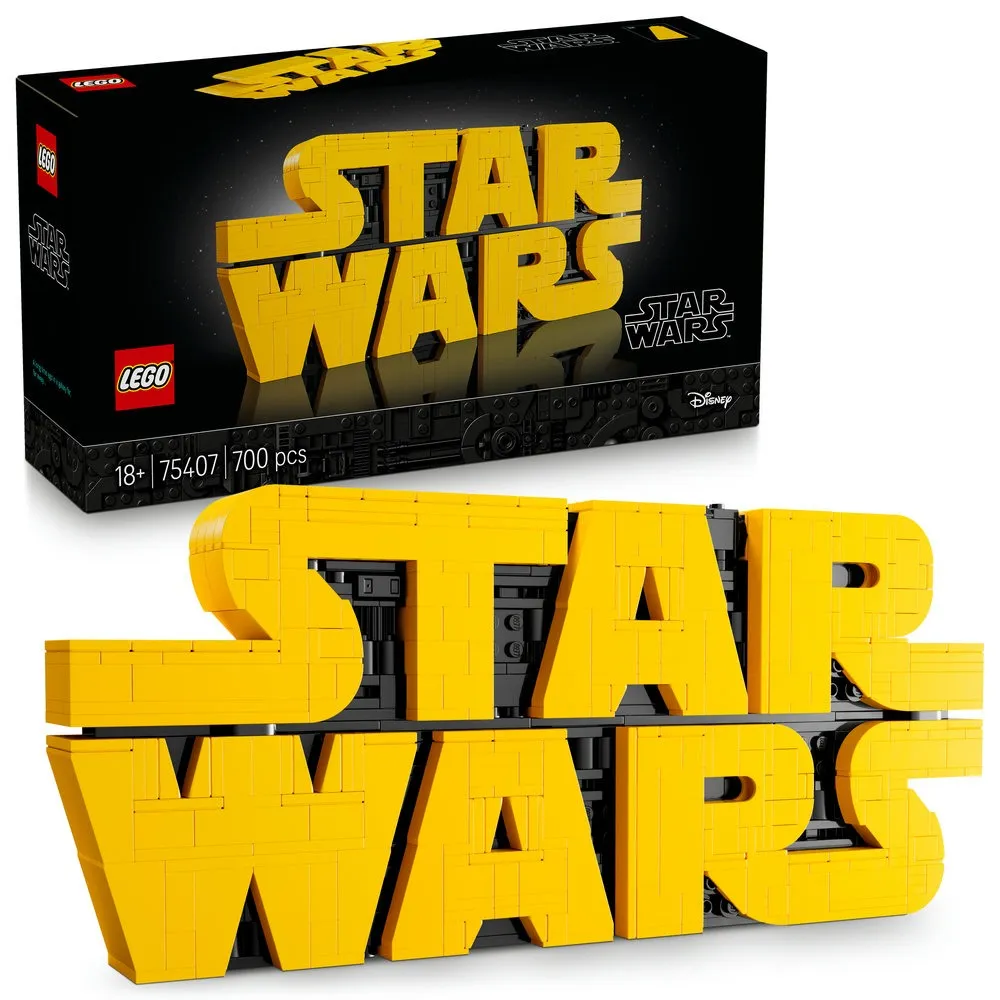 Image of LEGO® Star Wars Brick-Built Star Wars Logo Sign Set 75407