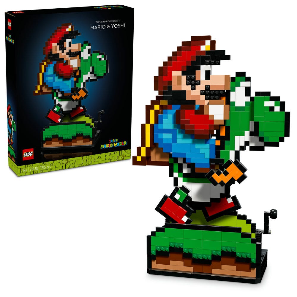 LEGO Super Mario World Mario Yoshi Set for Adults 71438