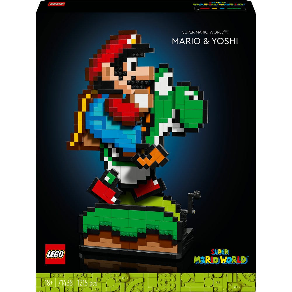 LEGO Super Mario World Mario Yoshi Set for Adults 71438