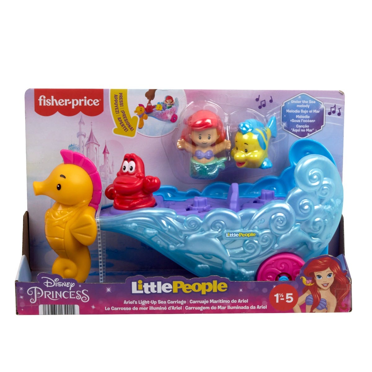 Little People Ariel S Light Up Sea Carriage