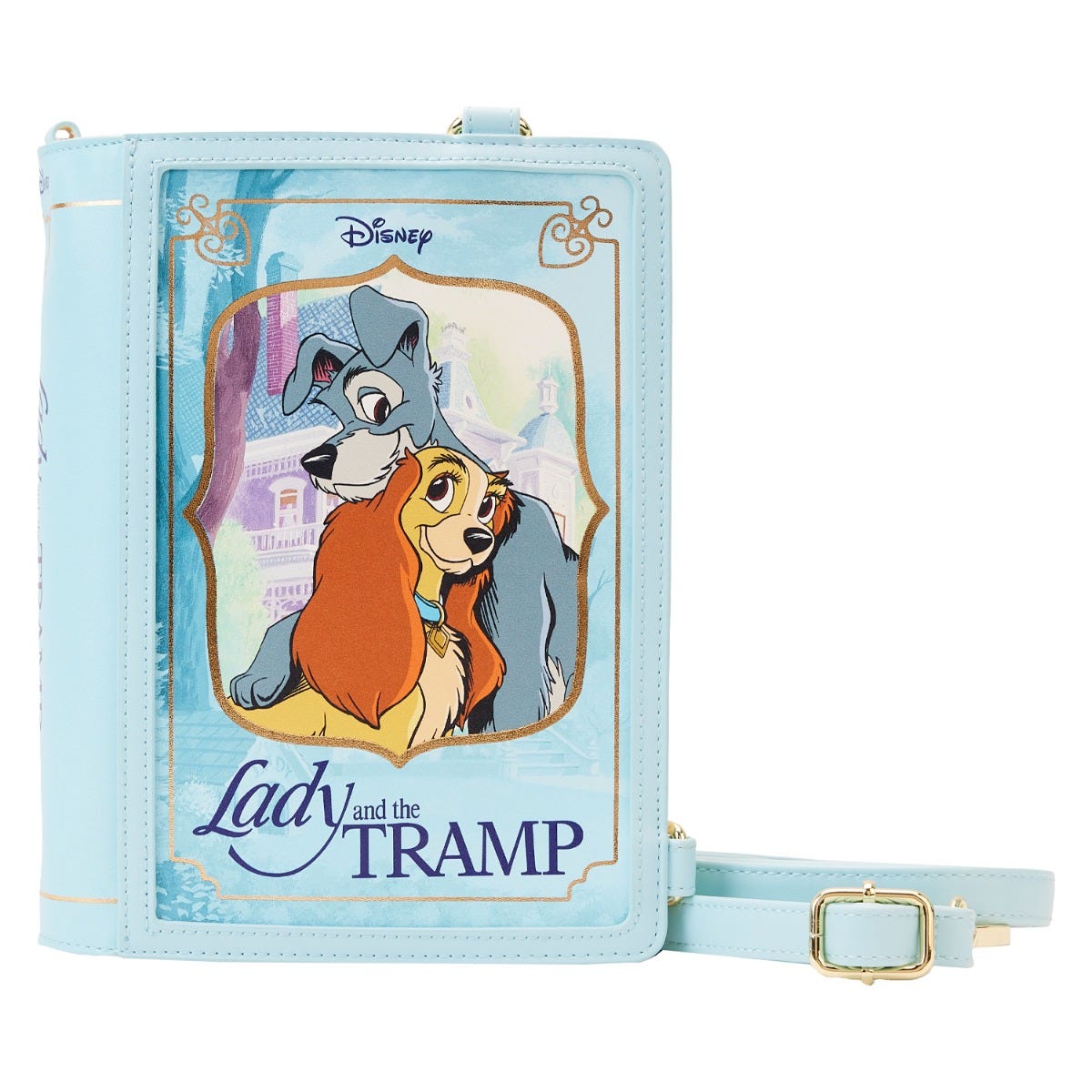 Loungefly Disney Lady And The Tramp Classic Book Convertible Cross Body Bag