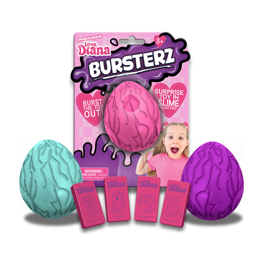 Diana and giant toy eggs with surprise top