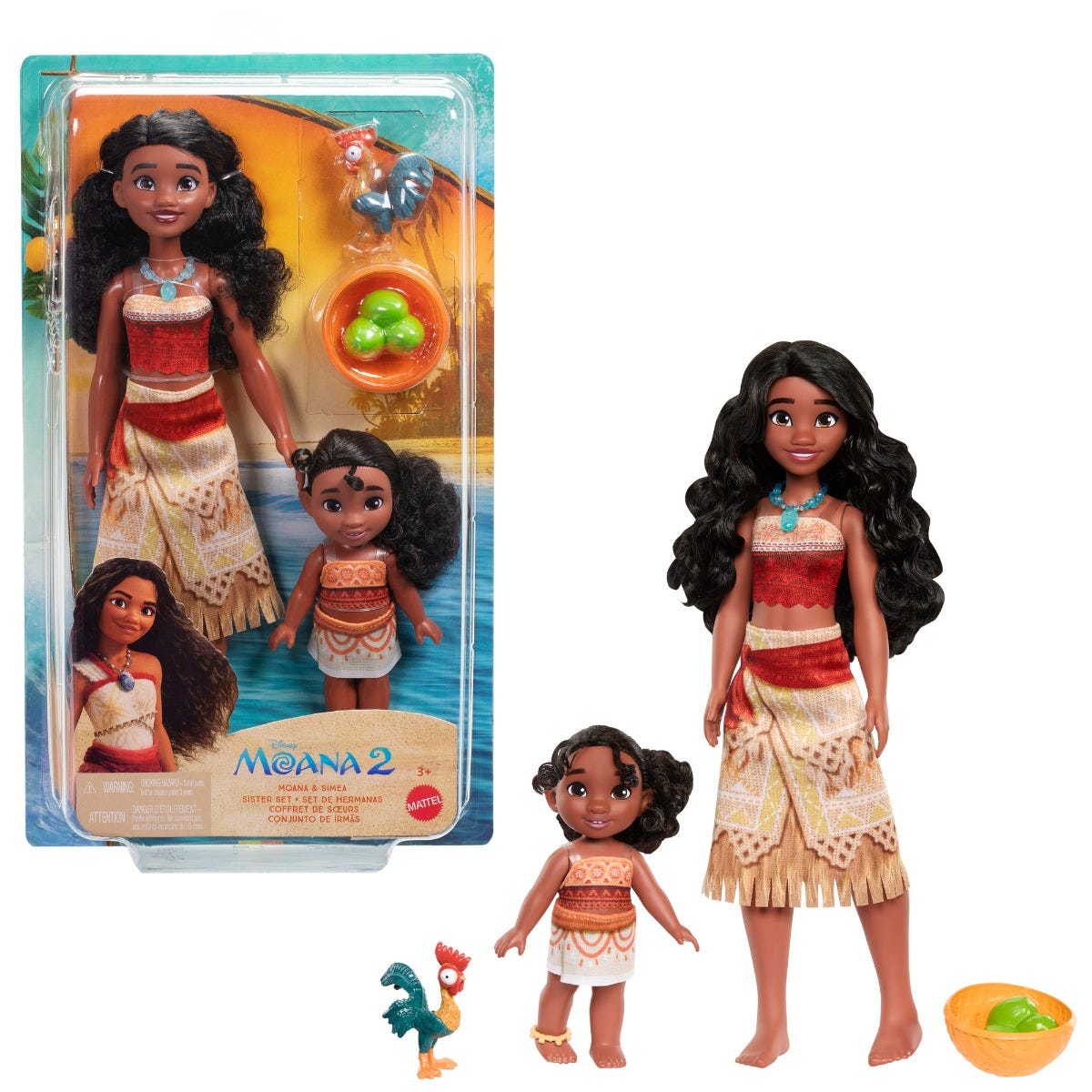 Moana 2 Moana Simea Sister Set With 2 Fashion Dolls 3 Accessories