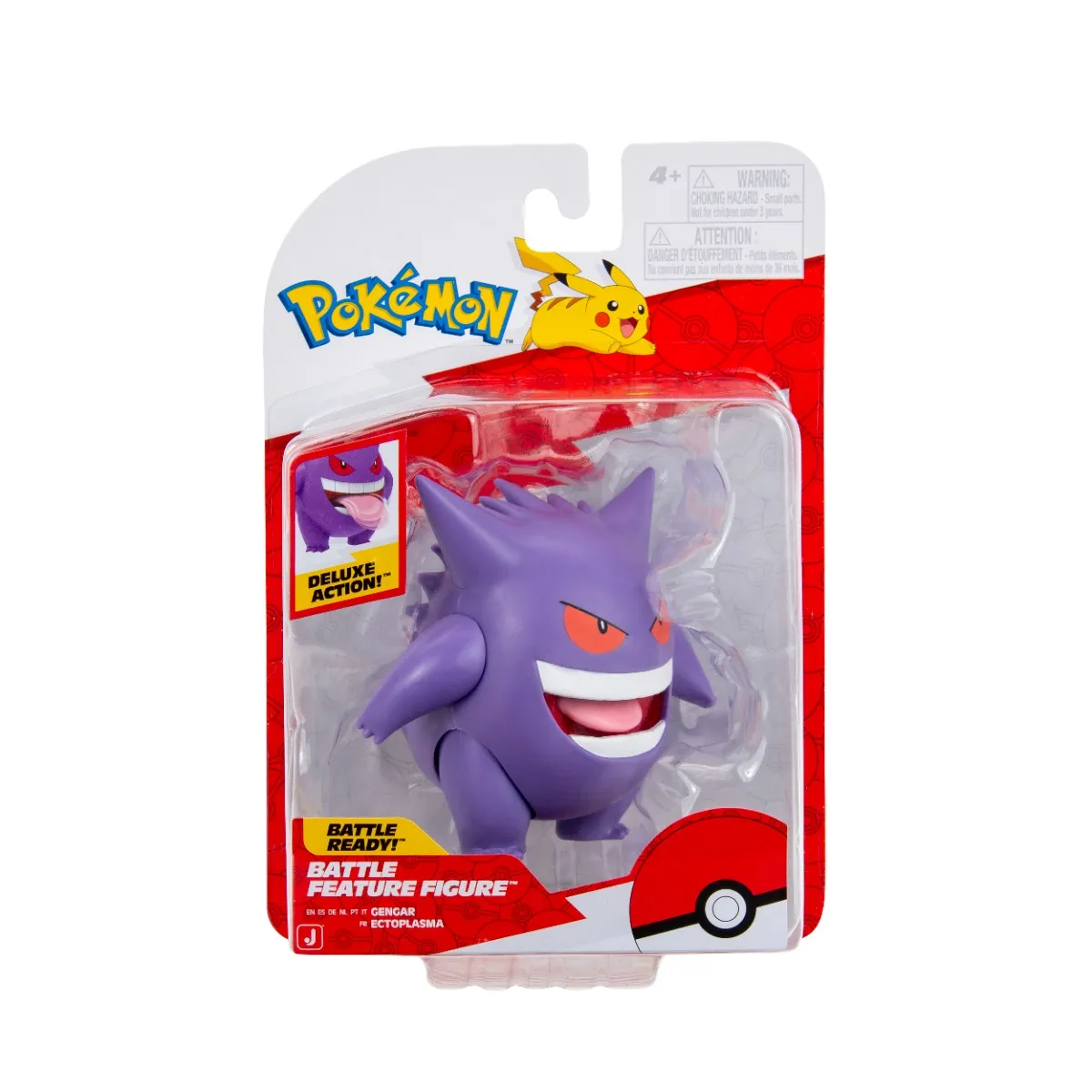 Image of Pokémon Gengar 4.5-Inch Battle Feature Figure With Extending Tongue