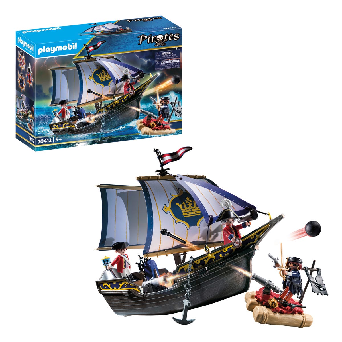 Playmobil 70412 Pirates Small Floating Pirate Ship With Raft