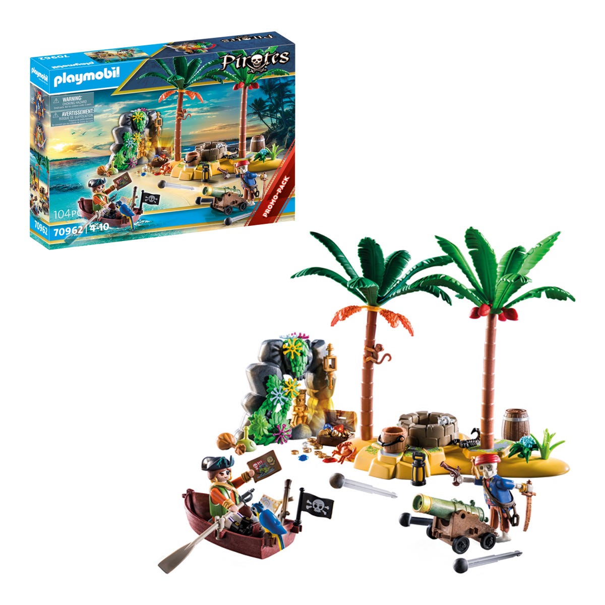 Playmobil 70962 Pirate Treasure Island With Rowboat