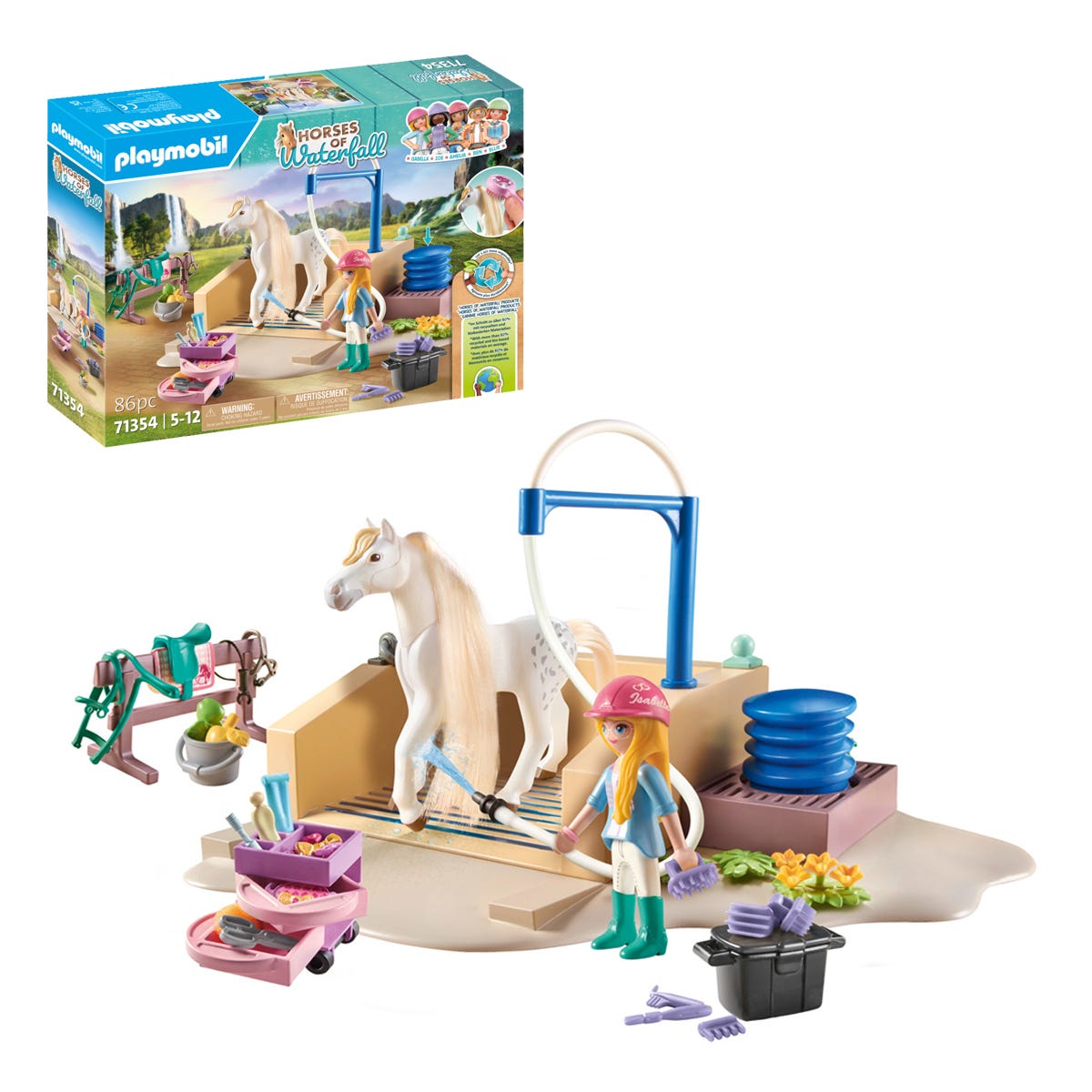Playmobil horse sales washing station