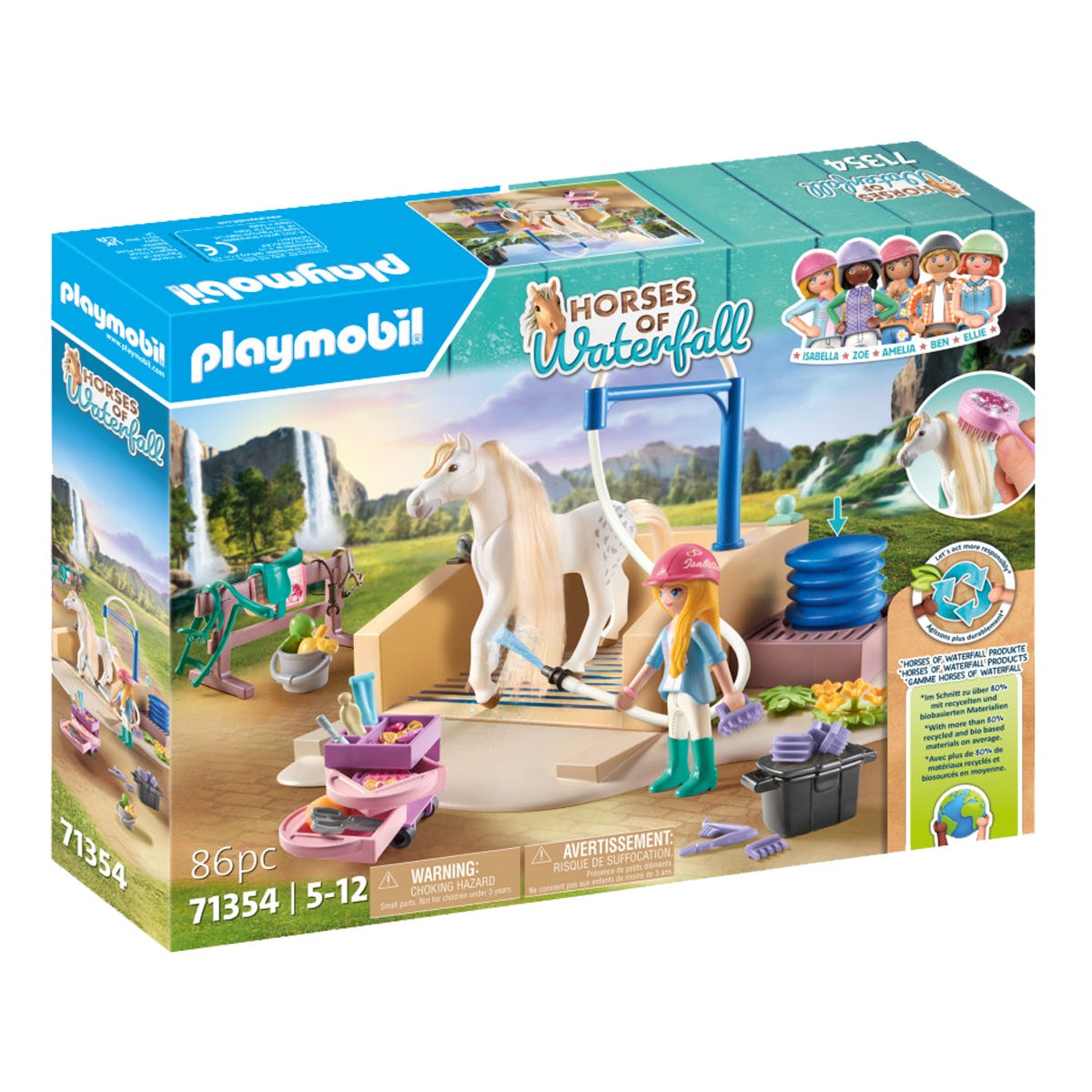 Playmobil 71354 Horses Of Waterfall Washing Station With Isabella And Lioness
