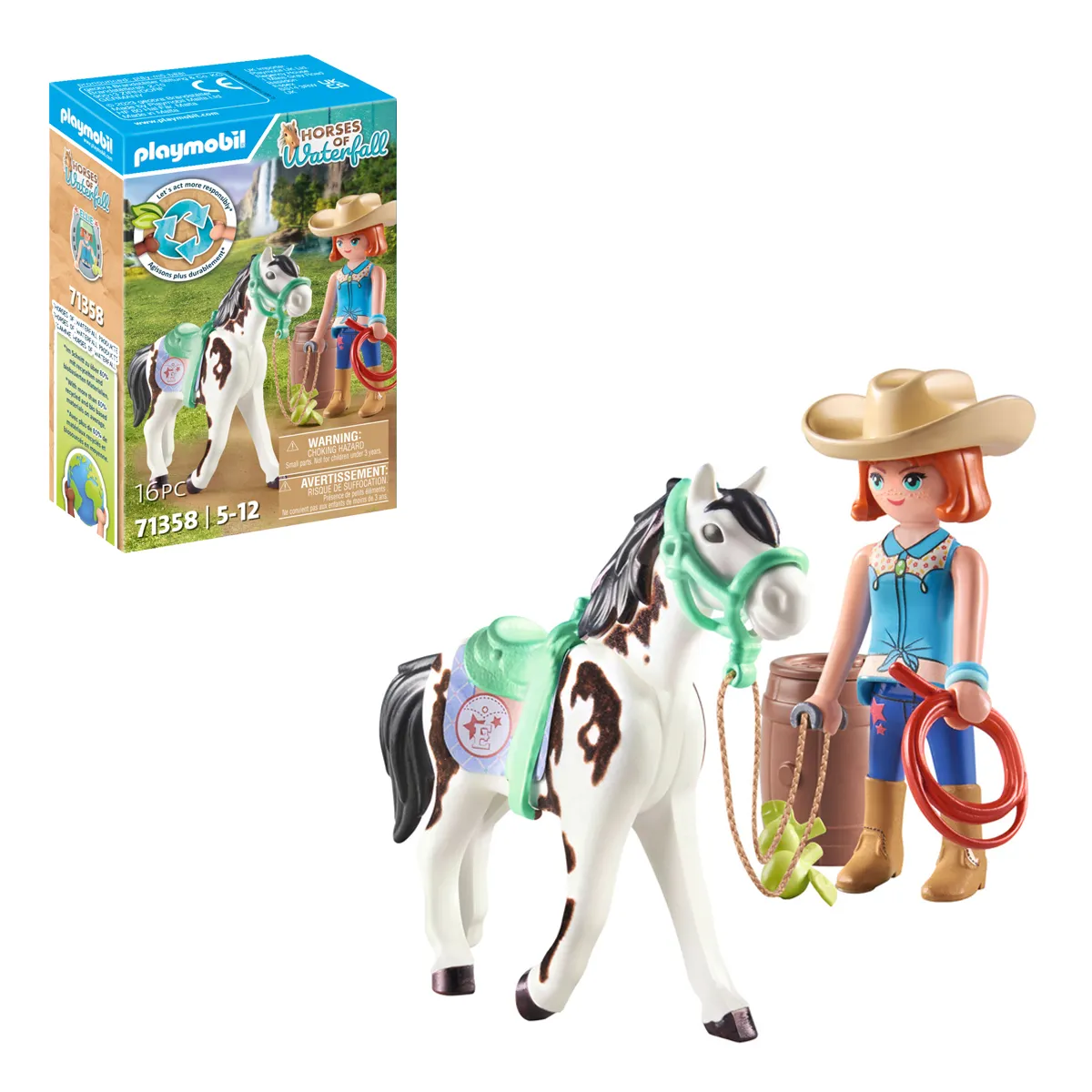 Playmobil 71358 Horses Of Waterfall - Feeding Time With Ellie And Sawdust