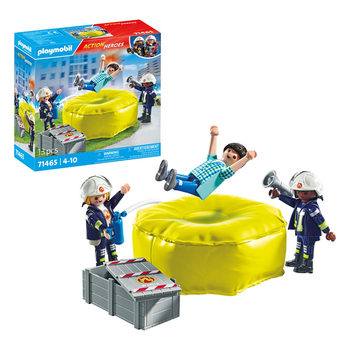 Playmobil 71465 Action Heroes: Firefighters With Air Pillow