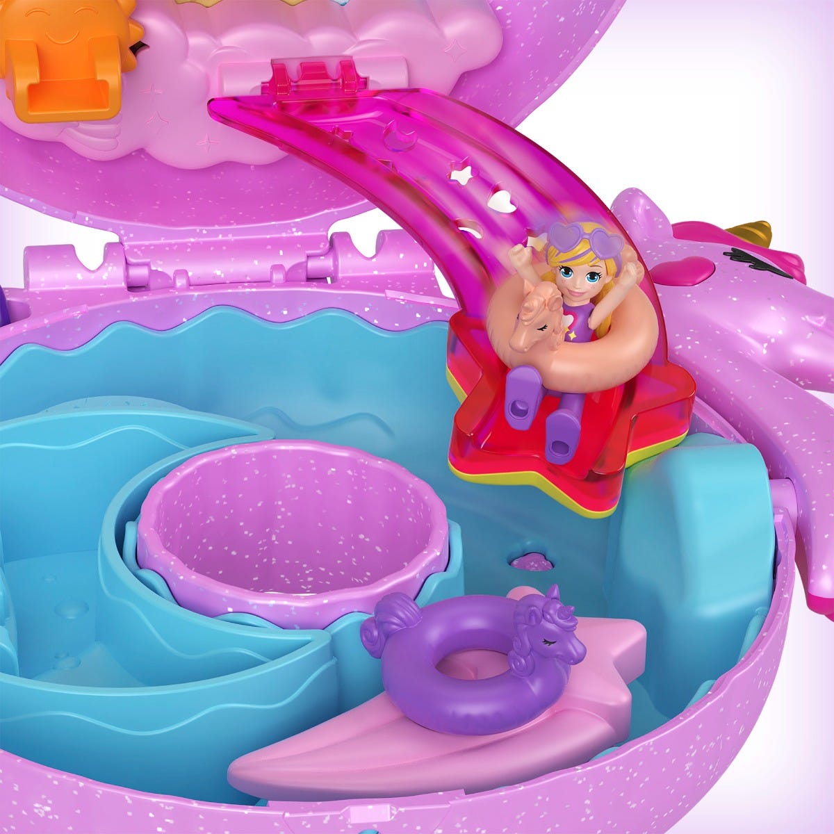 Polly pocket pocket world flamingo floatie compact clearance