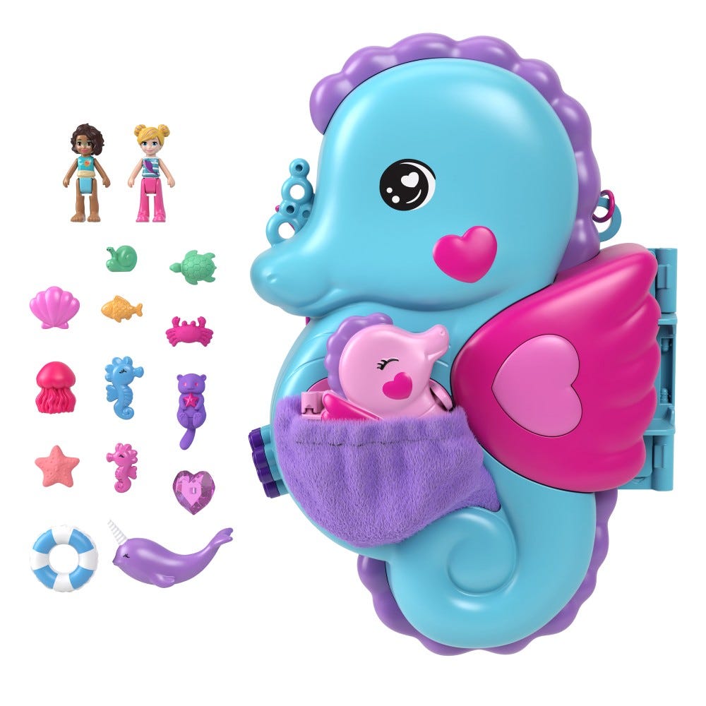 Polly Pocket Daddy And Me Seahorse Purse