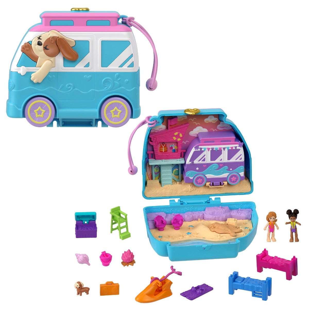 Polly Pocket Seaside Puppy Ride Compact