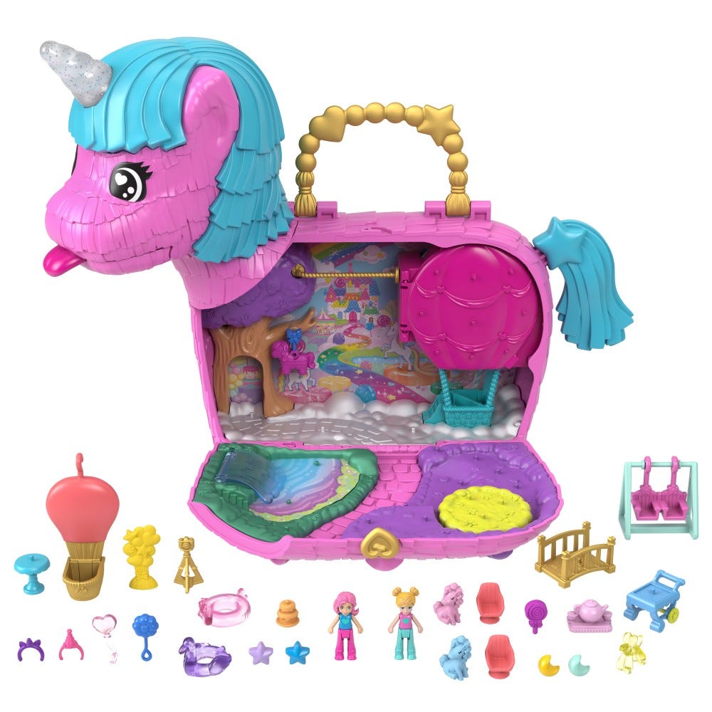 Polly Pocket Unicorn Partyland Playset