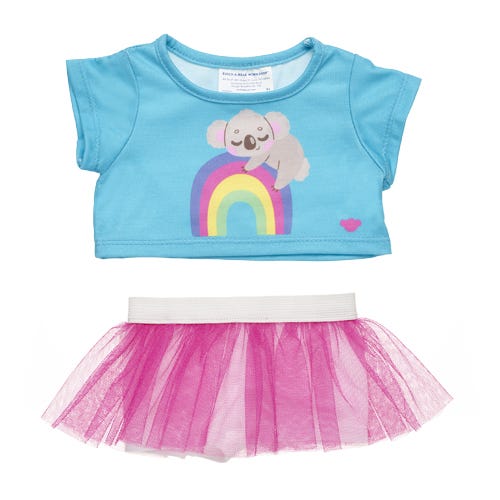 Rainbow Koala Skirt Set