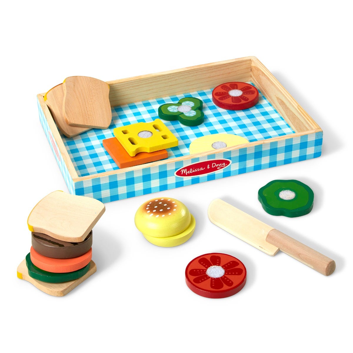 Sandwich Making Set Wooden Play Food