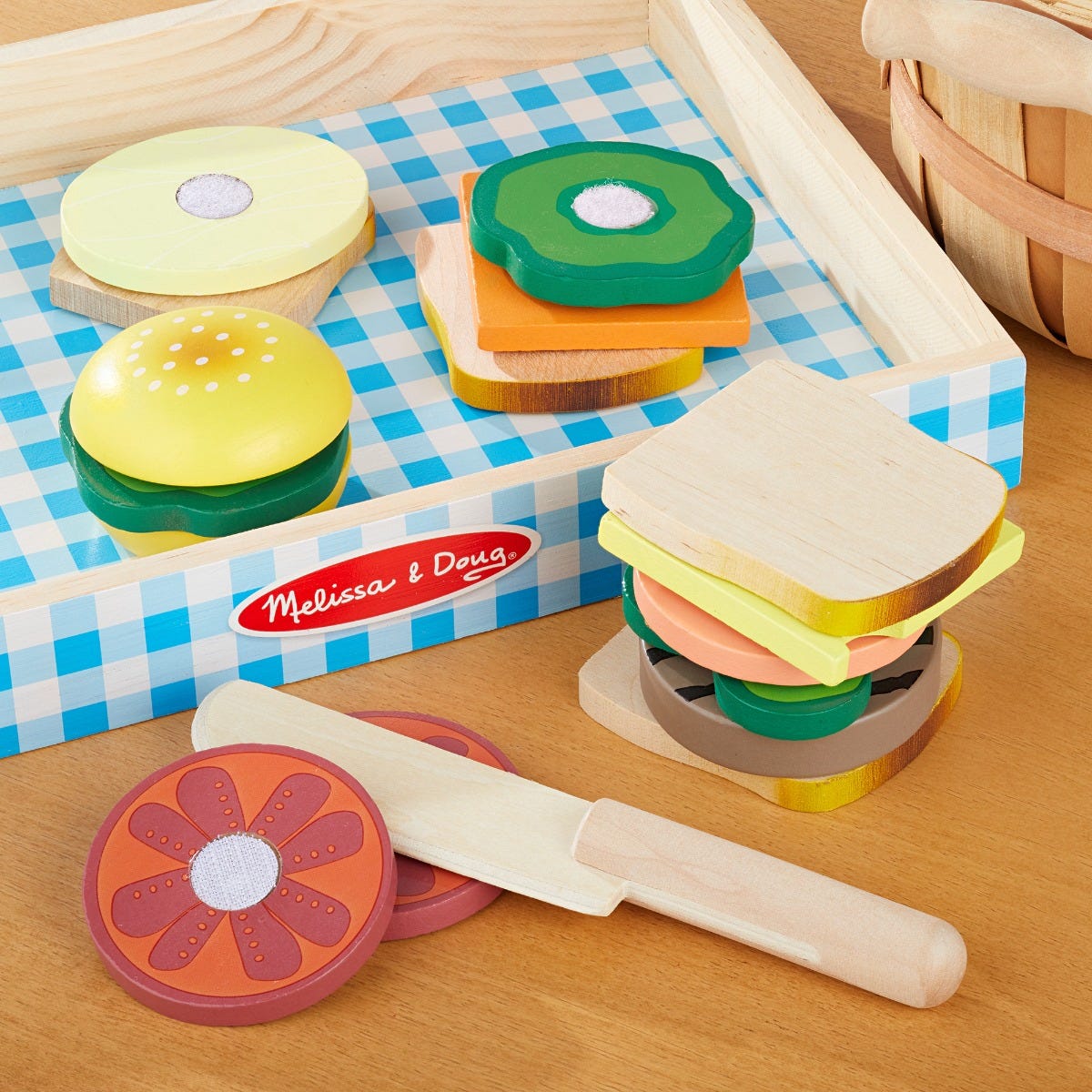 Sandwich Making Set Wooden Play Food