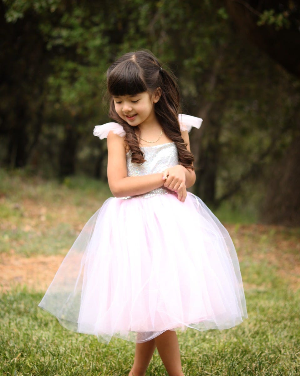 Sequins Princess Dress Pink 3 4 years