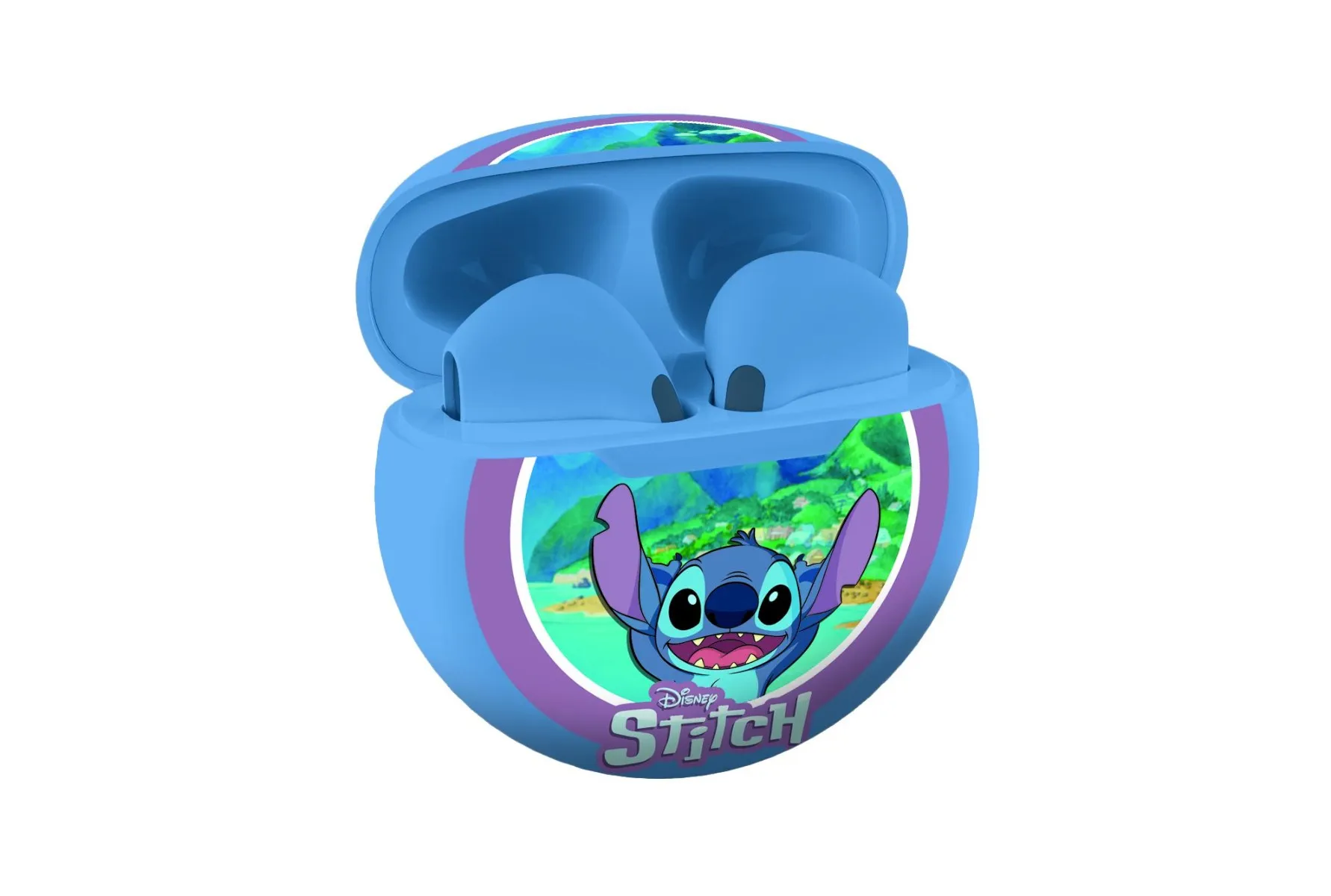 Image of Stitch Bluetooth Earbuds With Charging Storage Case