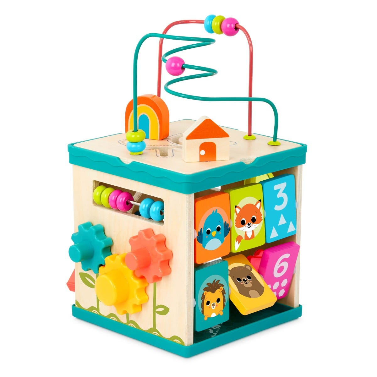 Wooden activity cube kmart best sale