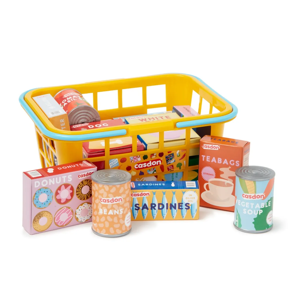 Image of Toy Shopping Basket With Food