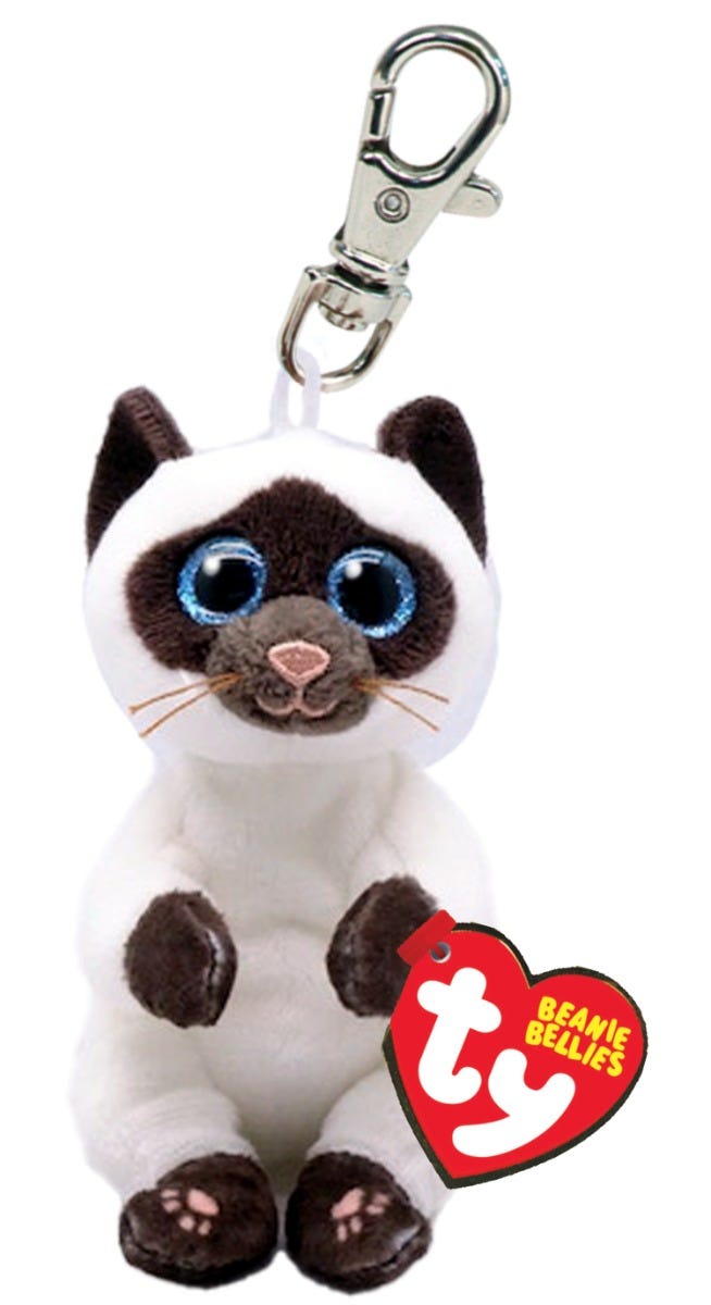 TY Miso Cat - Beanie Bellies - Key Clip