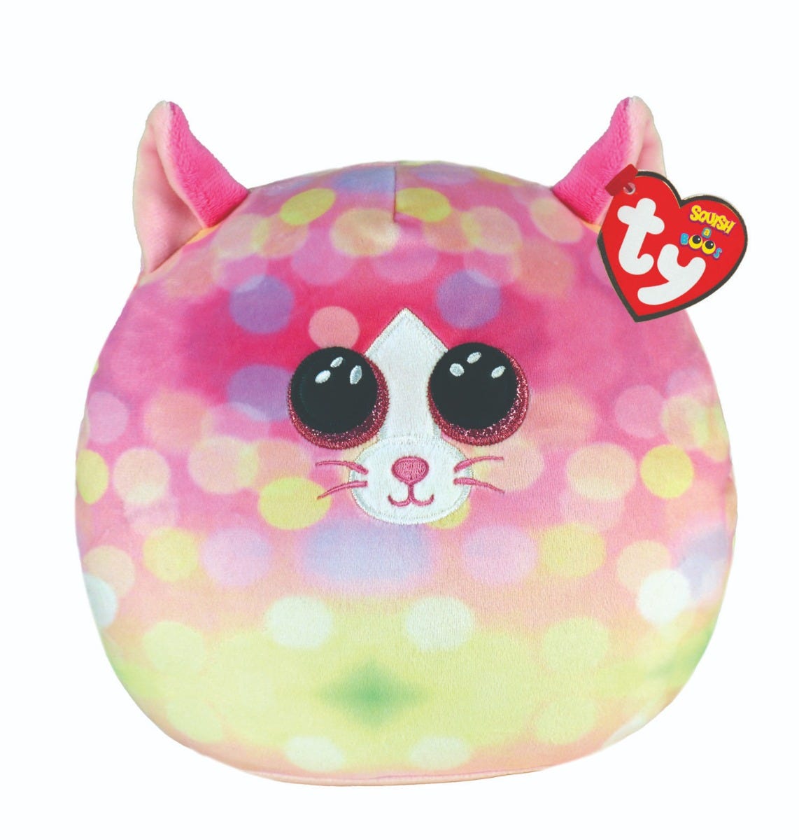 TY Sonny Pink Pattern Squish A Boo 10"