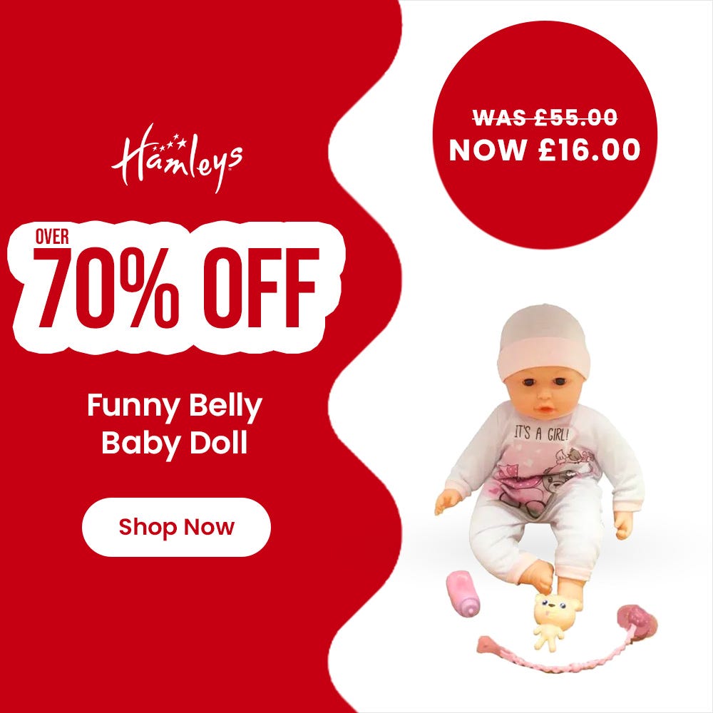 Hamleys Funny Belly Baby Playset