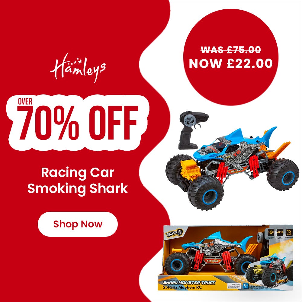 Hamleys Racing Car Smoking Shark